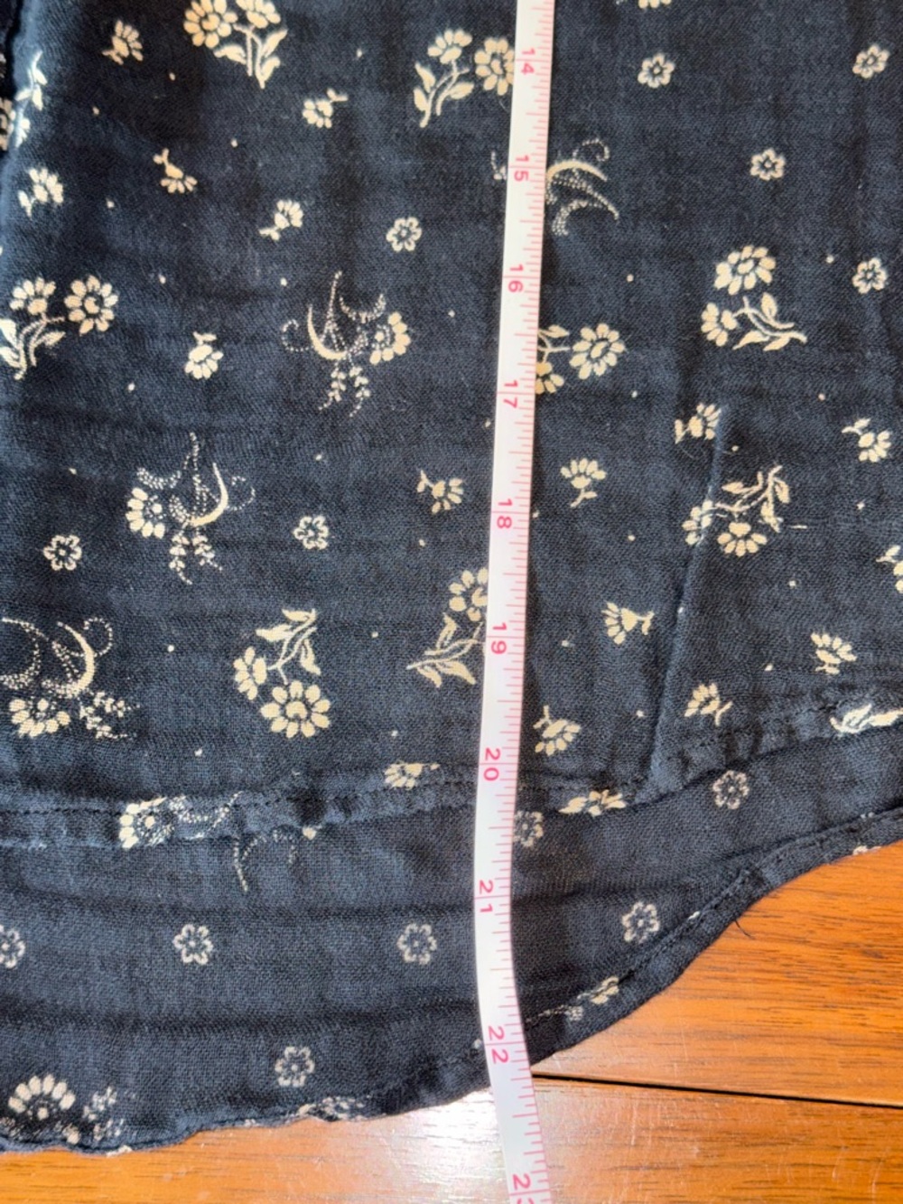 Madewell Black Blouse with Gold Floral Print - Picture 7 of 11